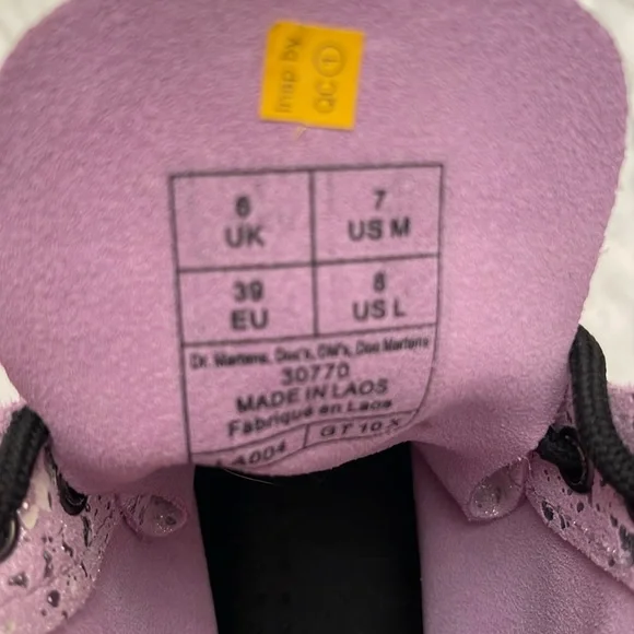 Dr. Marten metallic paint splatter suede shoes size 8 - Picture 7 of 9